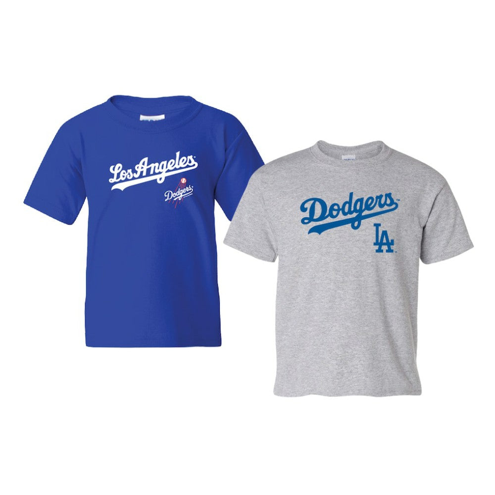 Los Angeles Dodgers Soft as a Grape Youth 2-Pack Logo T-Shirt Set Clearance