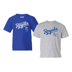 Kansas City Royals Soft as a Grape Youth 2-Pack Logo T-Shirt Set Clearance