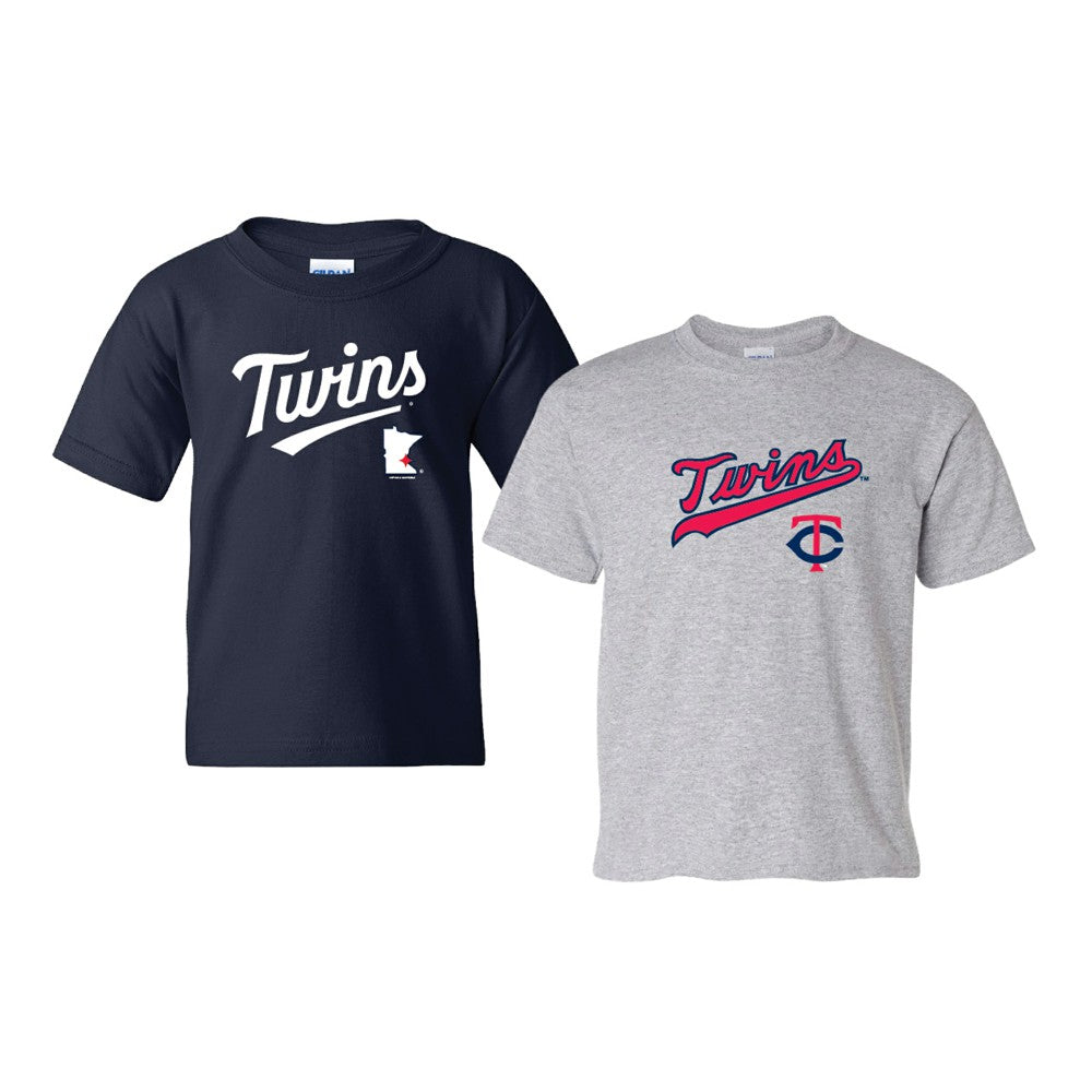 Minnesota Twins Soft as a Grape Youth 2-Pack Logo T-Shirt Set On Sale
