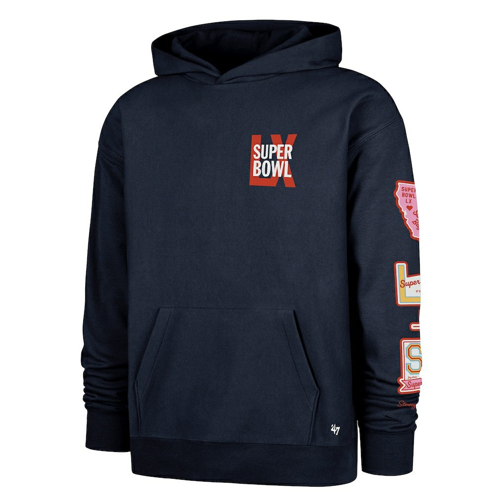 Stoney Clover Lane x '47 Women's Super Bowl LX Patches Foundation Hoodie Black - 47 brand