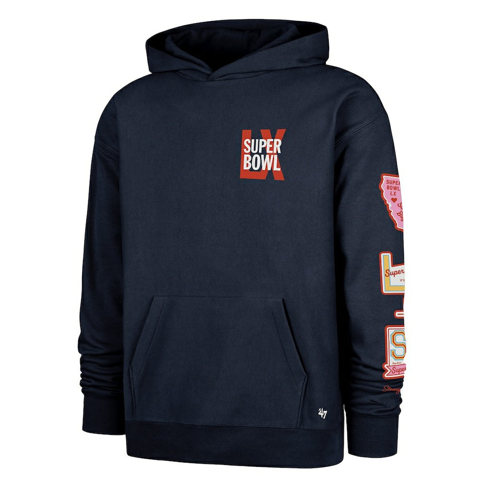 Stoney Clover Lane x '47 Women's Super Bowl LX Patches Foundation Hoodie Black - 47 brand