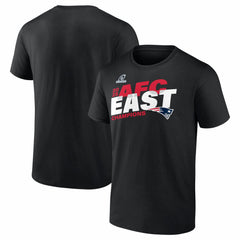 New England Patriots 2025 AFC East Division Champions Big & Tall Conquer T-Shirt Black - Fanatics