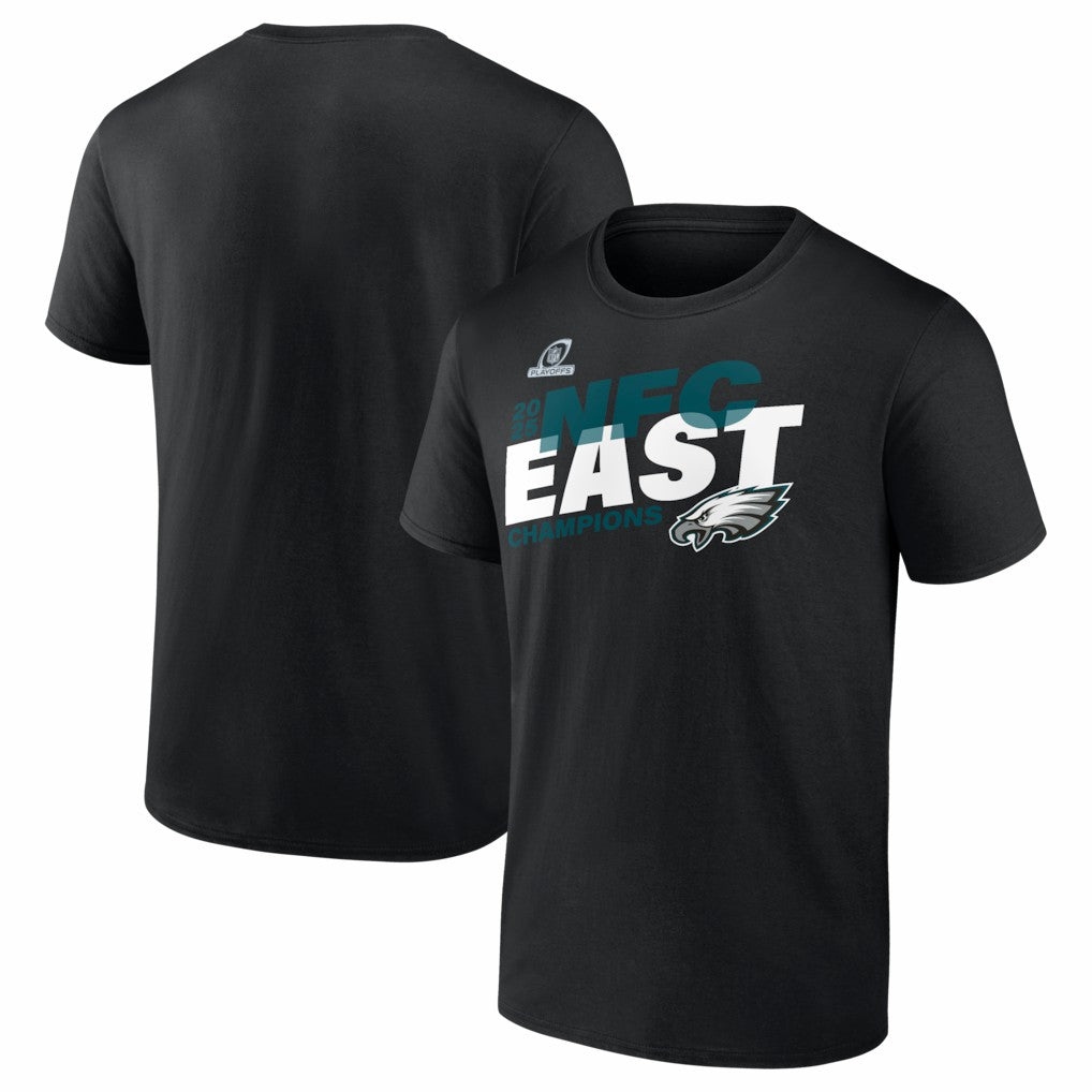 Philadelphia Eagles 2025 NFC East Division Champions Big & Tall Conquer T-Shirt Black - Fanatics