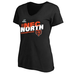 Chicago Bears Women's 2025 NFC North Division Champions Plus Size V-Neck T-Shirt Black - Fanatics