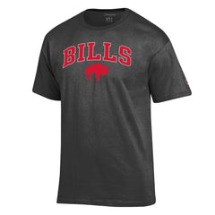 Buffalo Bills Champion Arch Over Logo T-Shirt Heather Charcoal - NFL