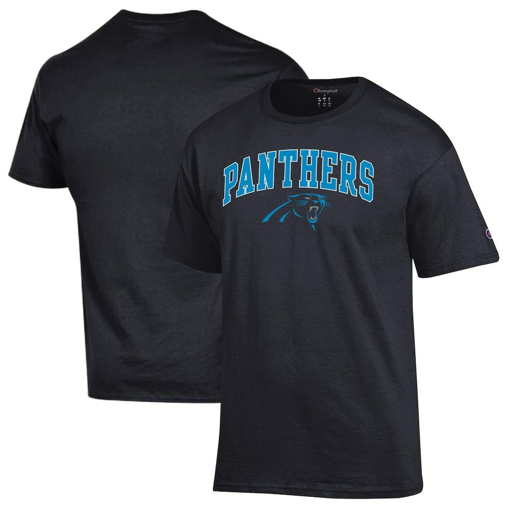 Carolina Panthers Champion Arch Over Logo T-Shirt Black - NFL