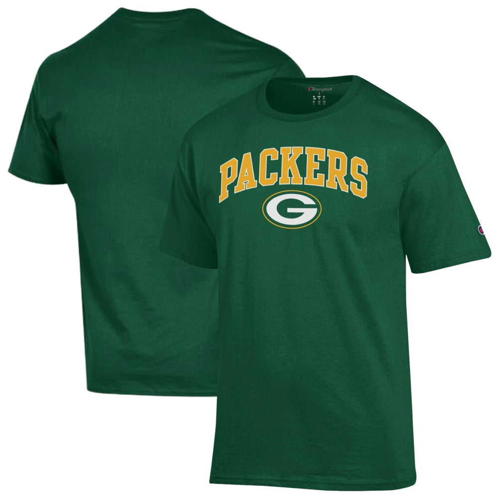 Green Bay Packers Champion Arch Over Logo T-Shirt Green - NFL