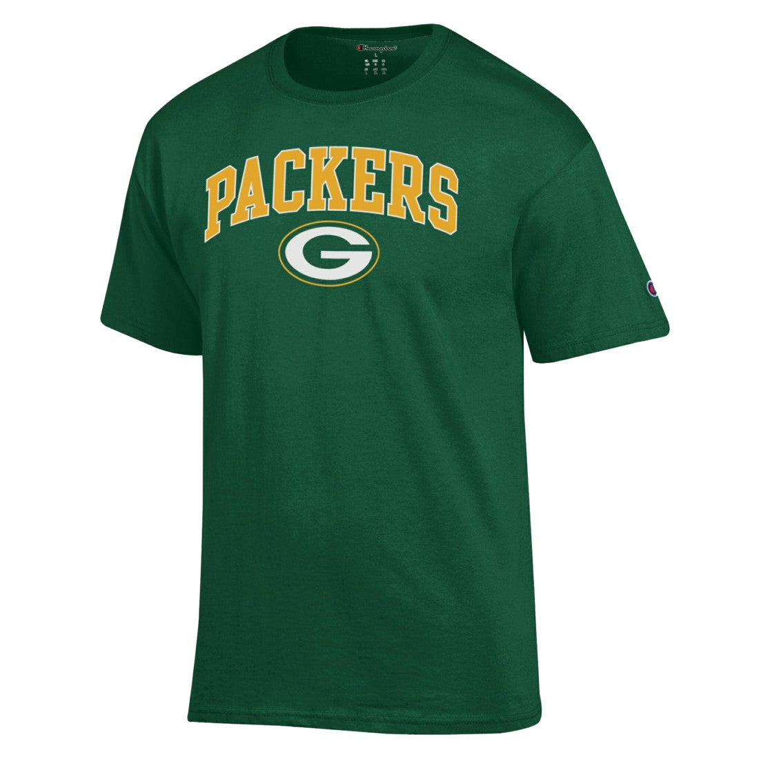 Green Bay Packers Champion Arch Over Logo T-Shirt Green - NFL
