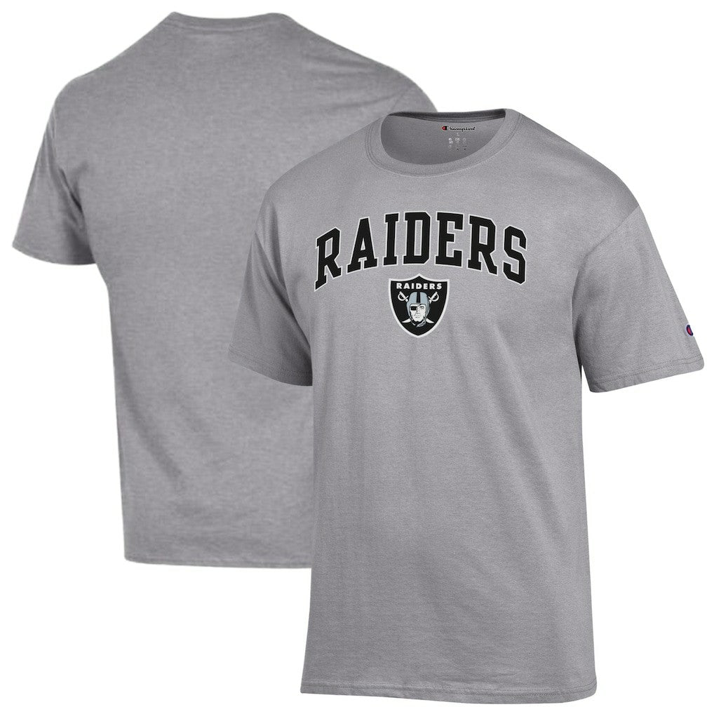 Las Vegas Raiders Champion Arch Over Logo T-Shirt Gray - NFL