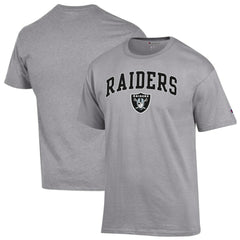 Las Vegas Raiders Champion Arch Over Logo T-Shirt Gray - NFL