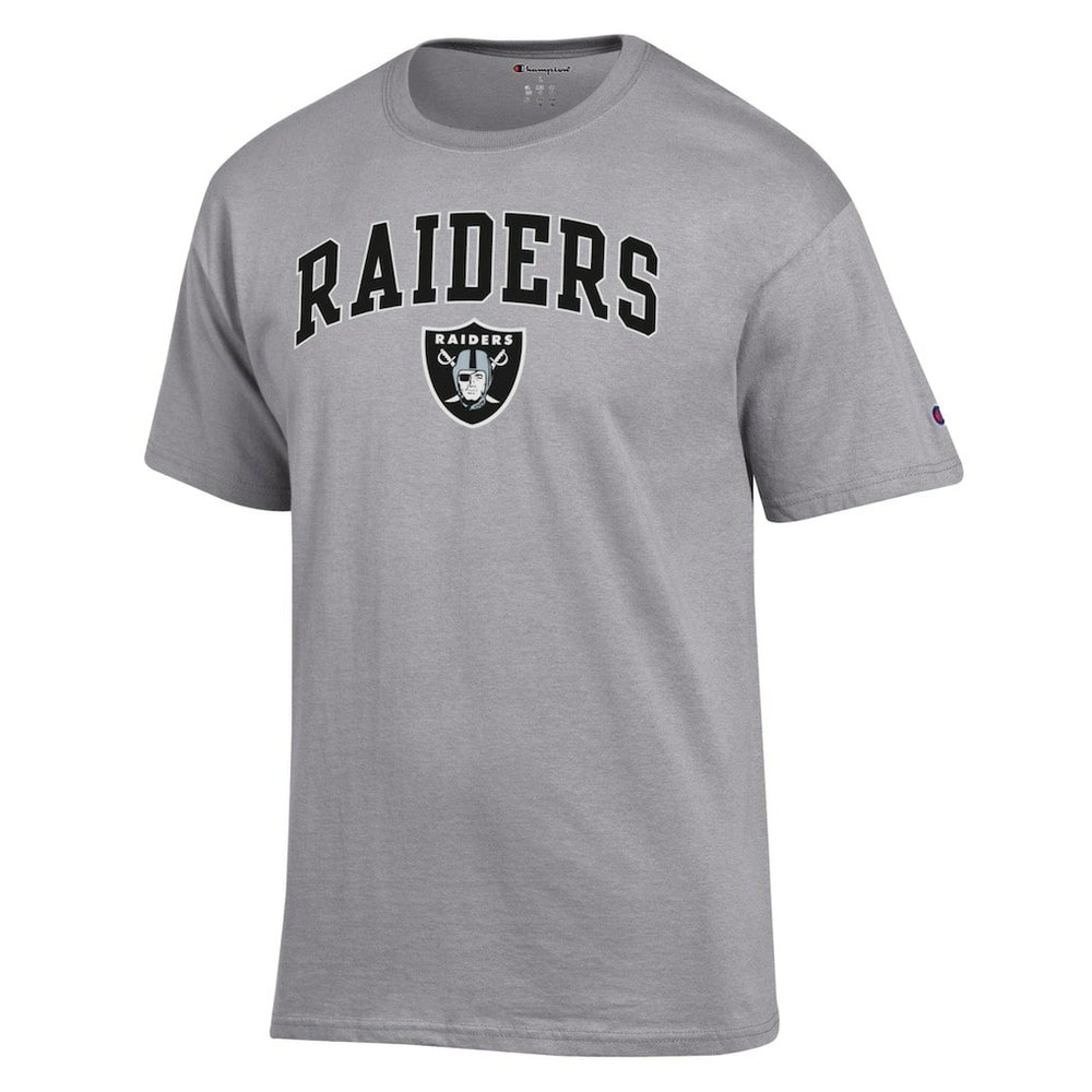 Las Vegas Raiders Champion Arch Over Logo T-Shirt Gray - NFL