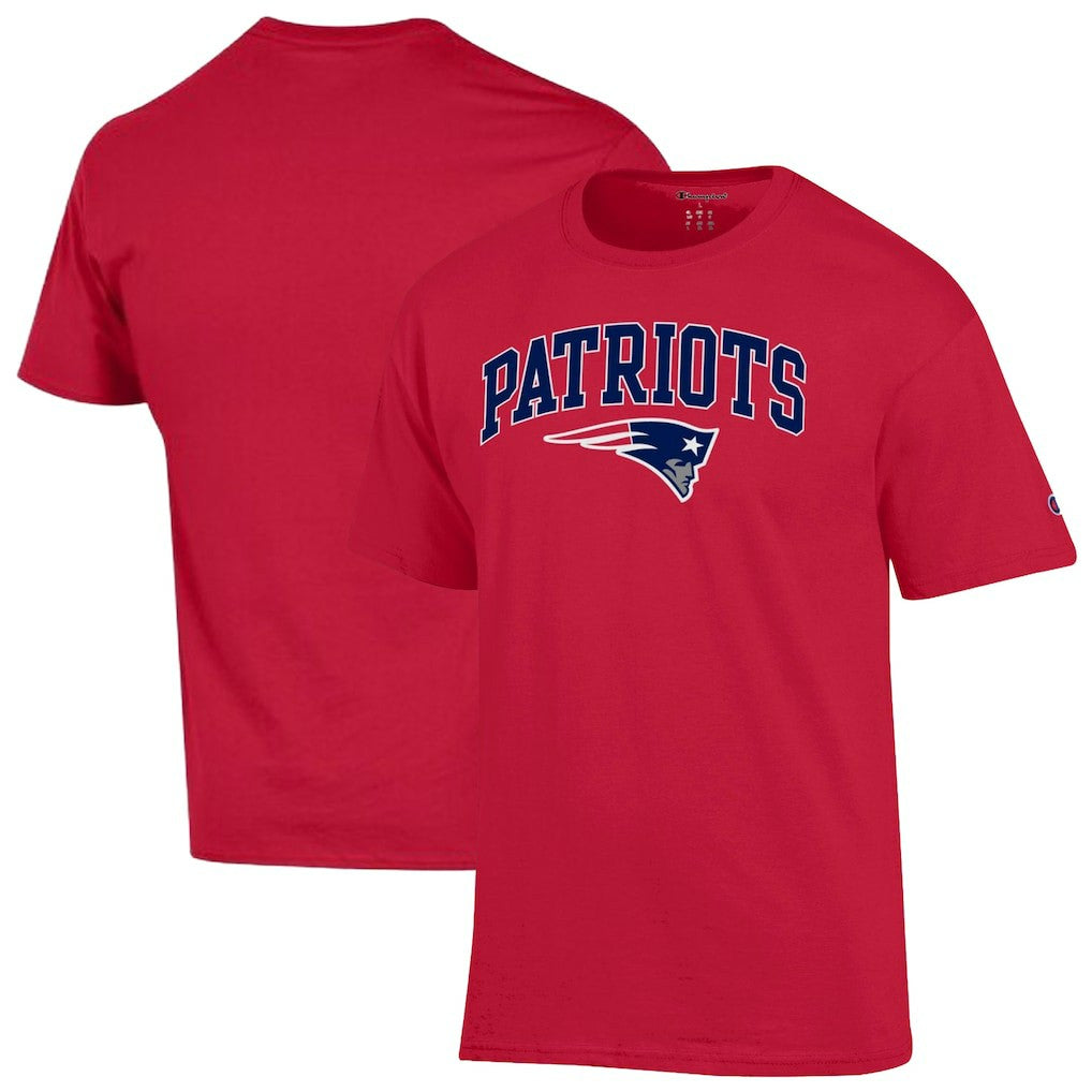 New England Patriots Champion Arch Over Logo T-Shirt Red - NFL
