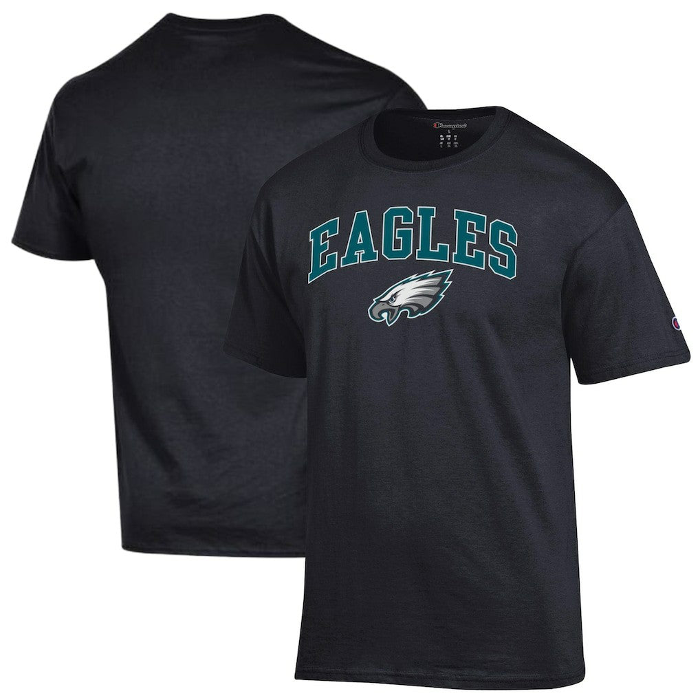 Philadelphia Eagles Champion Arch Over Logo T-Shirt Black - NFL