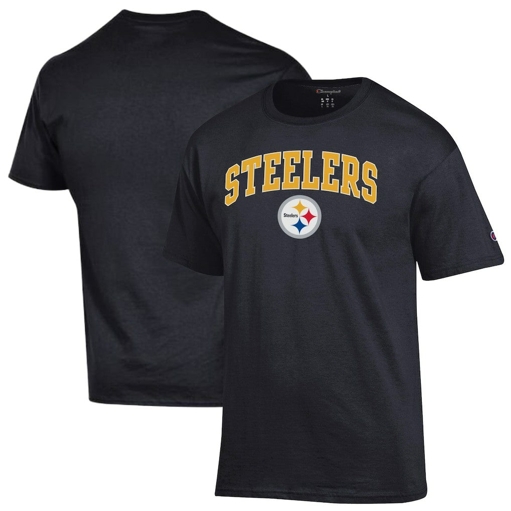 Pittsburgh Steelers Champion Arch Over Logo T-Shirt Black - NFL