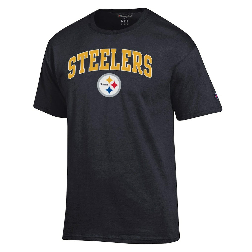 Pittsburgh Steelers Champion Arch Over Logo T-Shirt Black - NFL