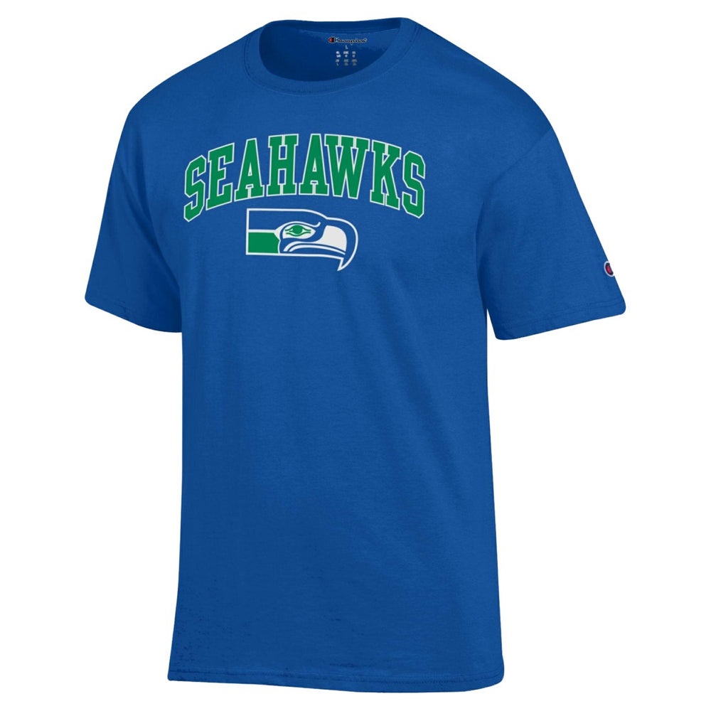 Seattle Seahawks Champion Arch Over Logo T-Shirt Royal - NFL