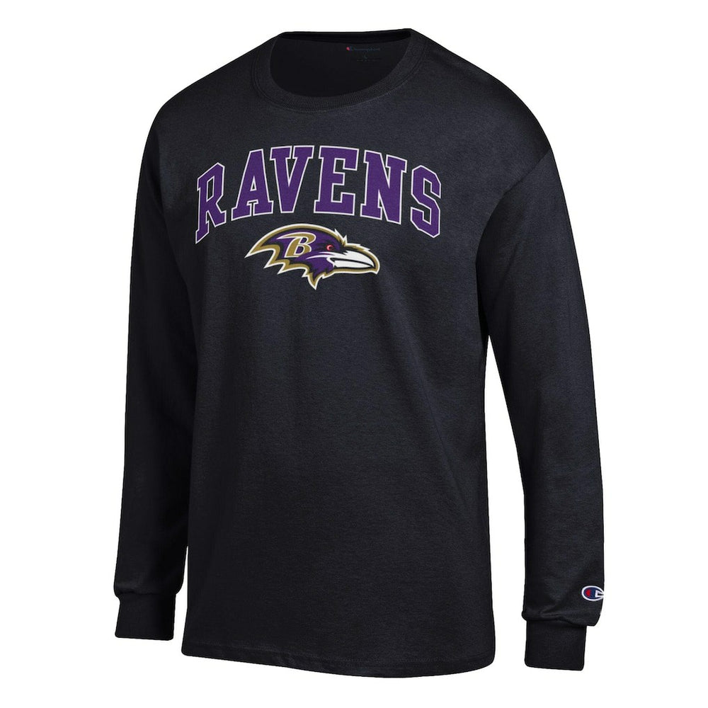 Baltimore Ravens Champion Arch Over Logo Long Sleeve T-Shirt Black - NFL