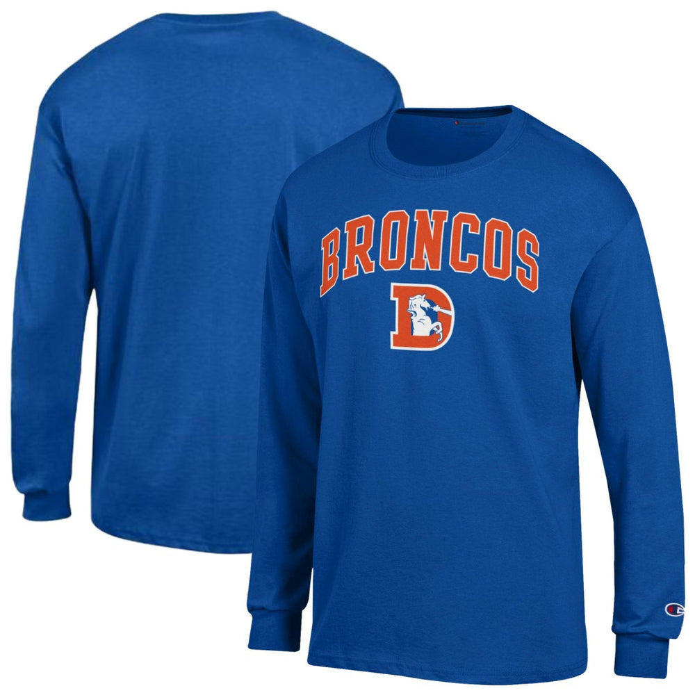 Denver Broncos Champion Arch Over Logo Long Sleeve T-Shirt Royal - NFL