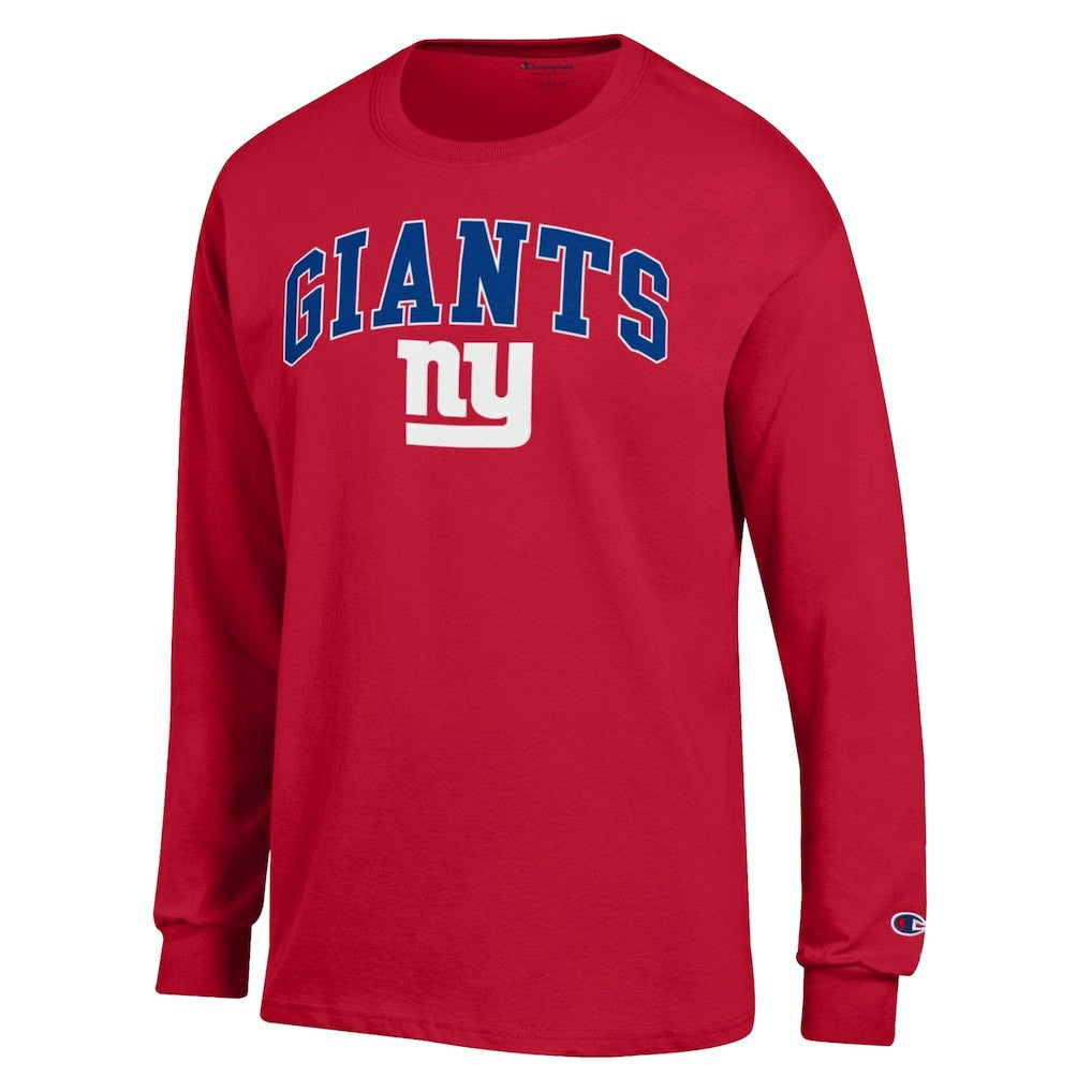 New York Giants Champion Arch Over Logo Long Sleeve T-Shirt Red - NFL