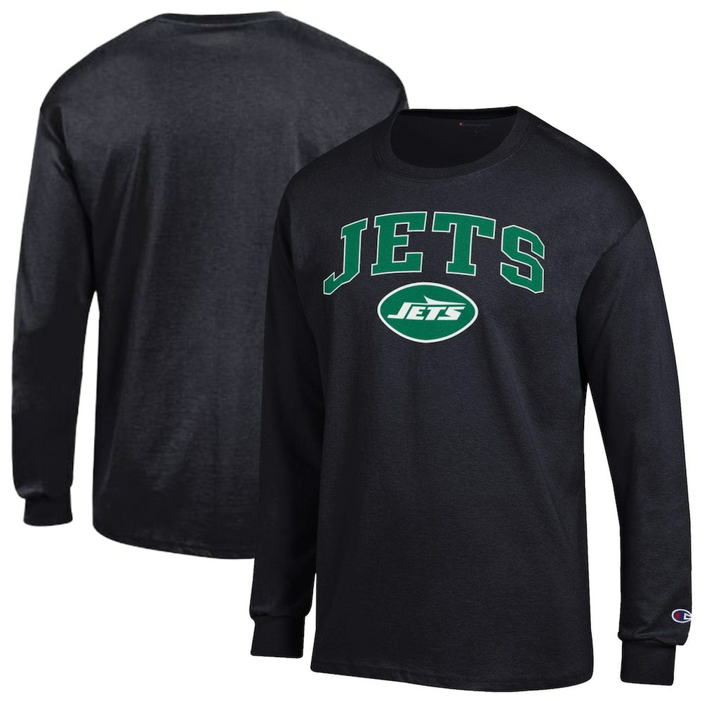 New York Jets Champion Arch Over Logo Long Sleeve T-Shirt Black - NFL