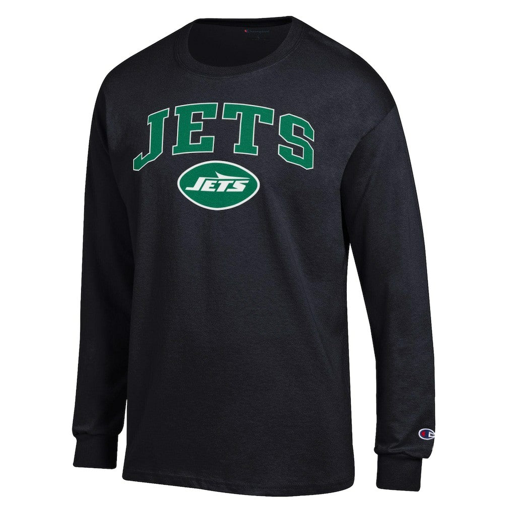 New York Jets Champion Arch Over Logo Long Sleeve T-Shirt Black - NFL