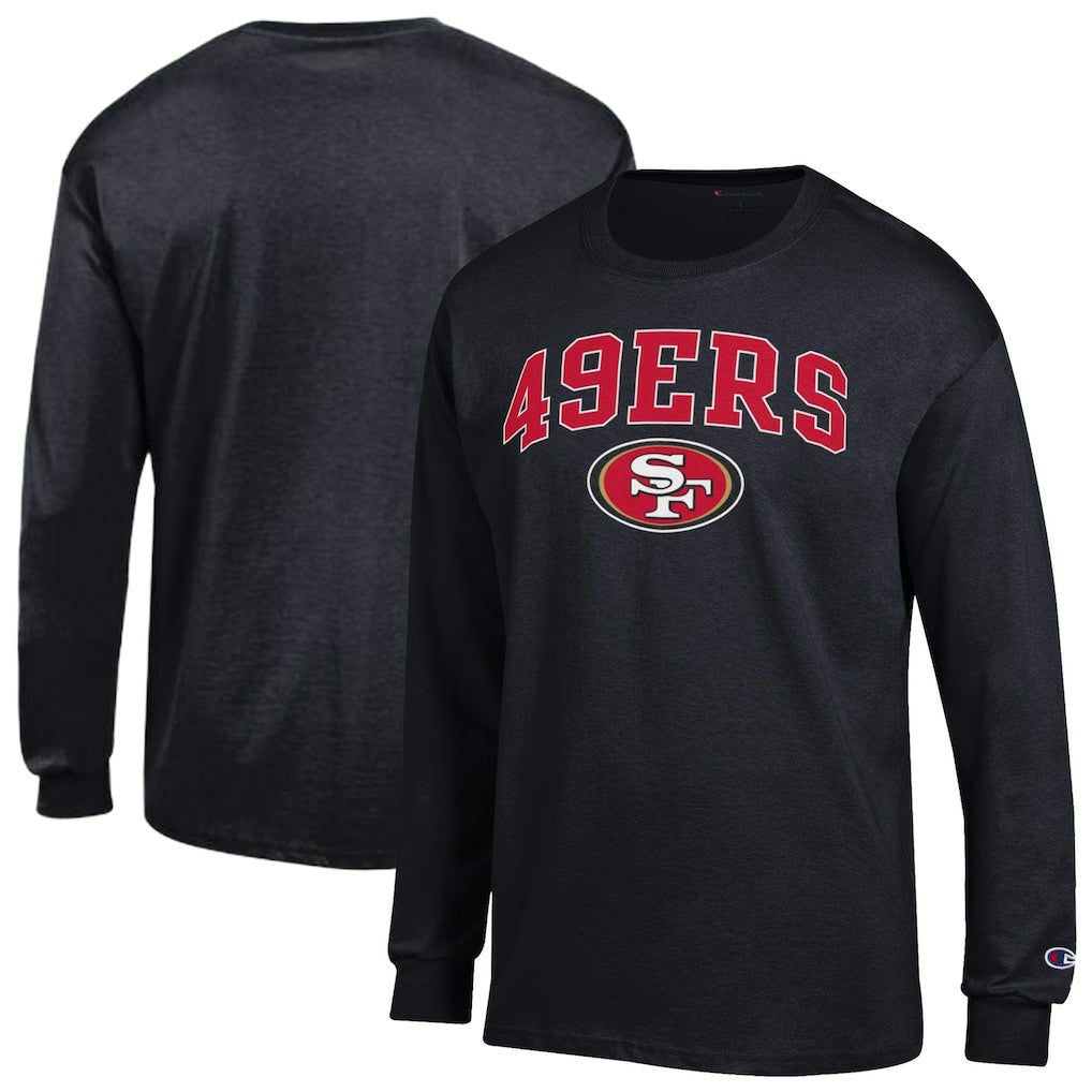 San Francisco 49ers Champion Arch Over Logo Long Sleeve T-Shirt Black - NFL