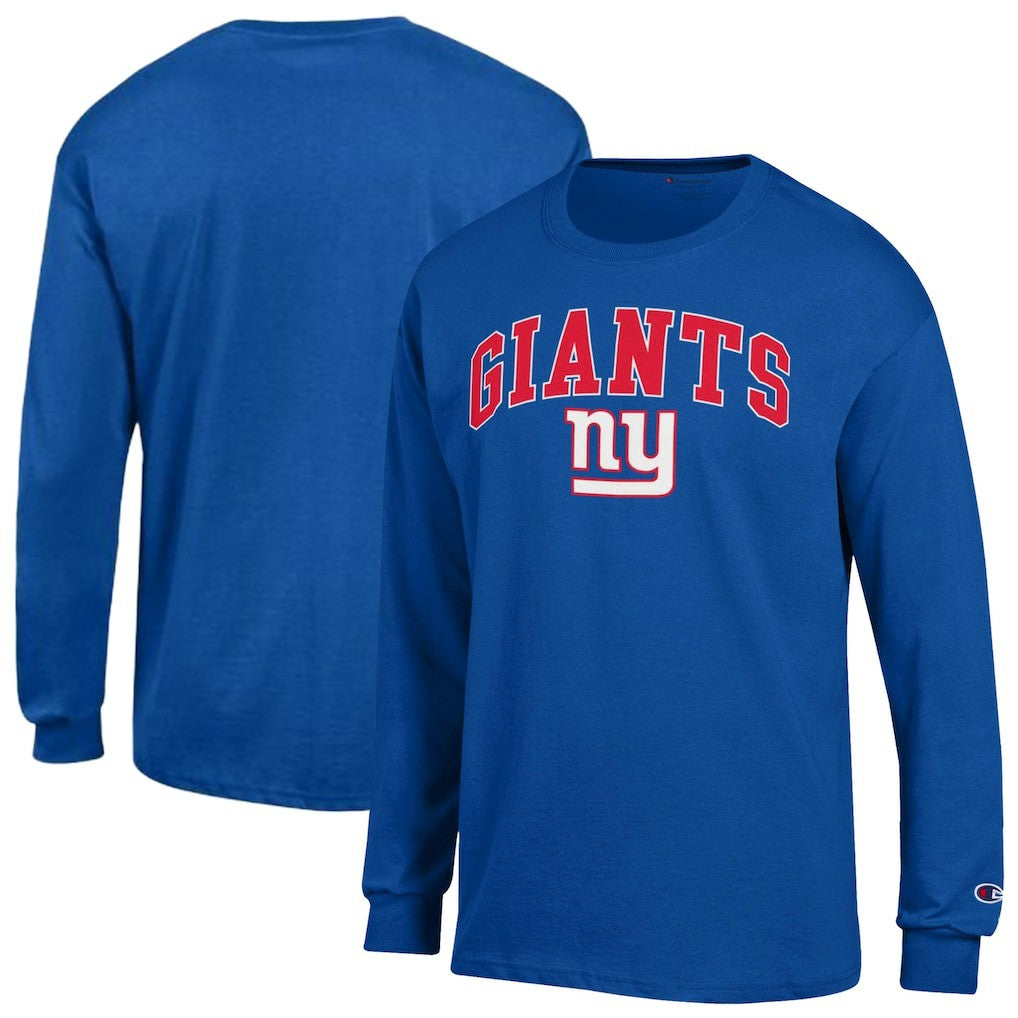 New York Giants Champion Arch Over Logo Long Sleeve T-Shirt Royal - NFL