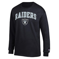 Las Vegas Raiders Champion Arch Over Logo Long Sleeve T-Shirt Black - NFL