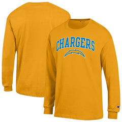 Los Angeles Chargers Champion Arch Over Logo Long Sleeve T-Shirt Gold - NFL