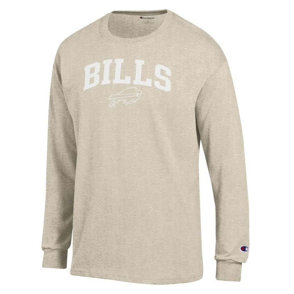Buffalo Bills Champion White Ink Jersey Long Sleeve T-Shirt Oatmeal - NFL