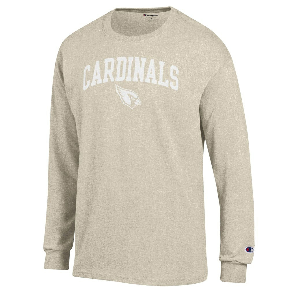 Arizona Cardinals Champion White Ink Jersey Long Sleeve T-Shirt Oatmeal - NFL