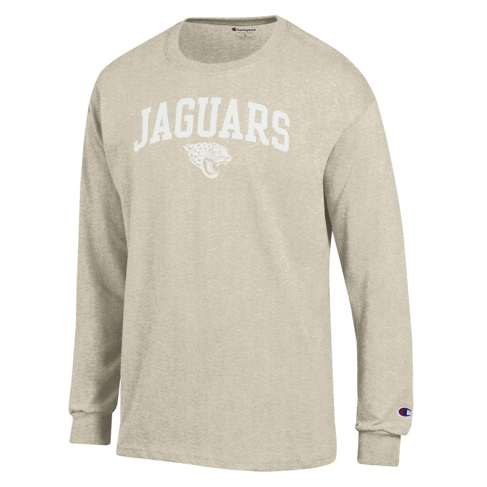 Jacksonville Jaguars Champion White Ink Jersey Long Sleeve T-Shirt Oatmeal - NFL