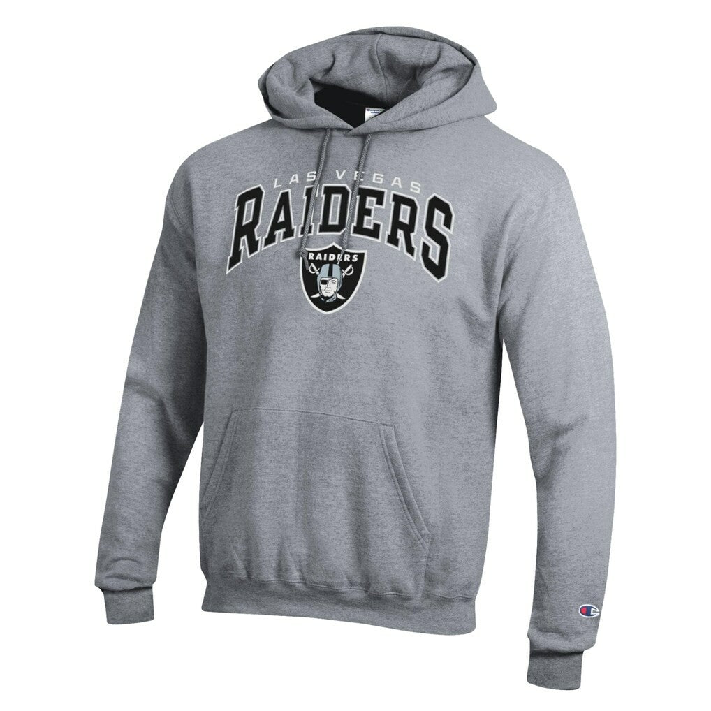 Las Vegas Raiders Champion Powerblend Arch over Logo Hoodie Gray - NFL