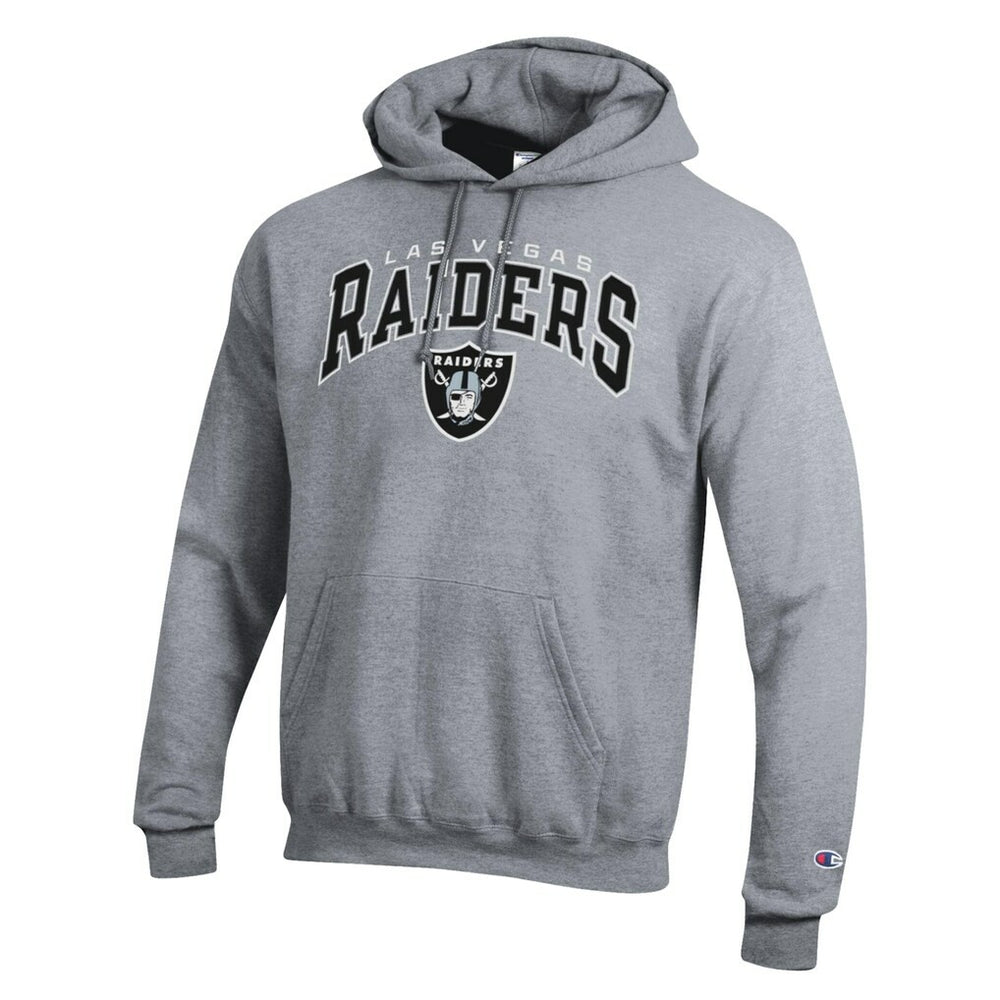 Las Vegas Raiders Champion Powerblend Arch over Logo Hoodie Gray - NFL