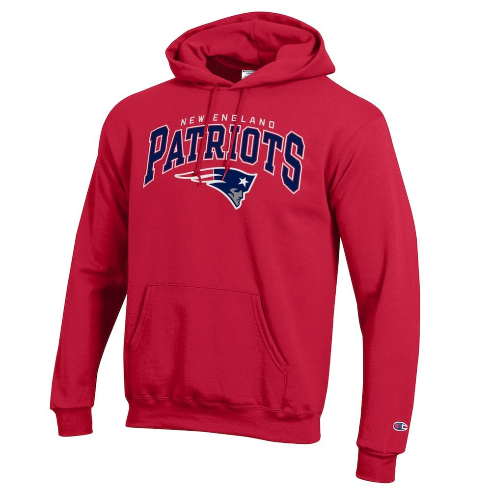 New England Patriots Champion Powerblend Arch over Logo Hoodie Red - NFL