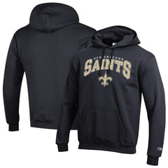 New Orleans Saints Champion Powerblend Arch over Logo Hoodie Black - NFL