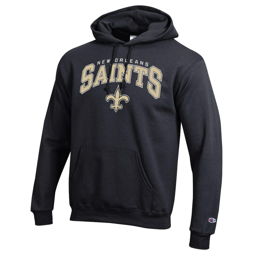 New Orleans Saints Champion Powerblend Arch over Logo Hoodie Black - NFL