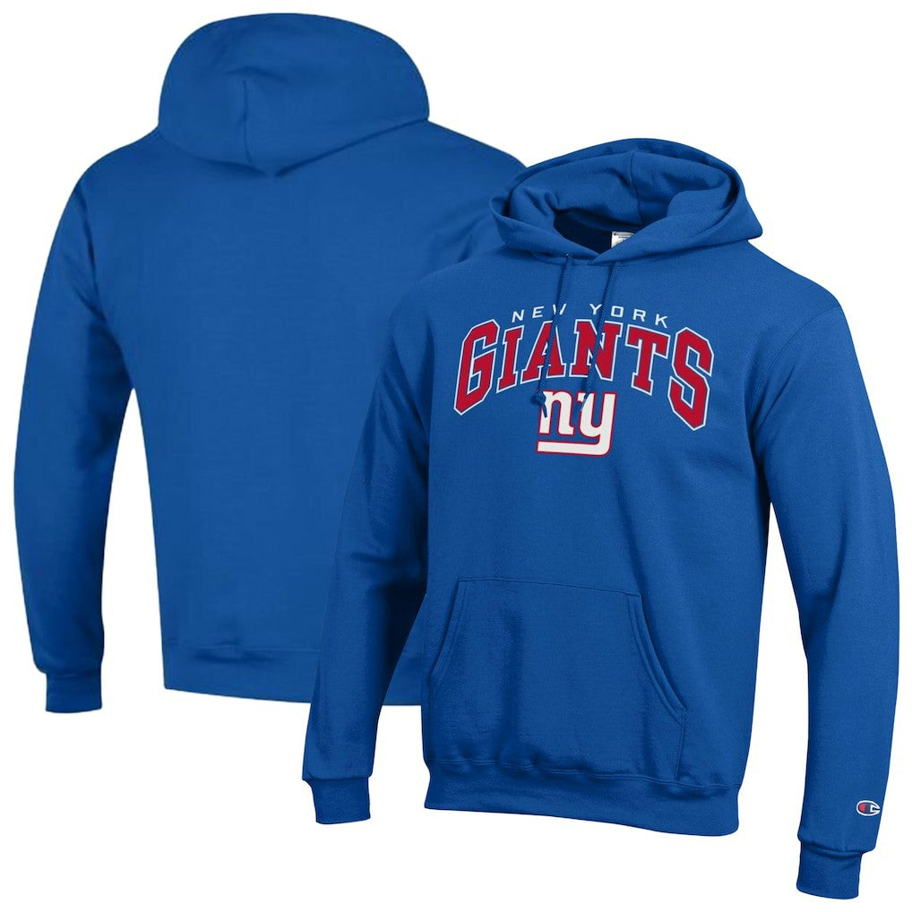 New York Giants Champion Powerblend Arch over Logo Hoodie Royal - NFL