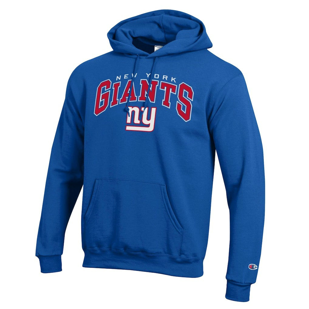 New York Giants Champion Powerblend Arch over Logo Hoodie Royal - NFL