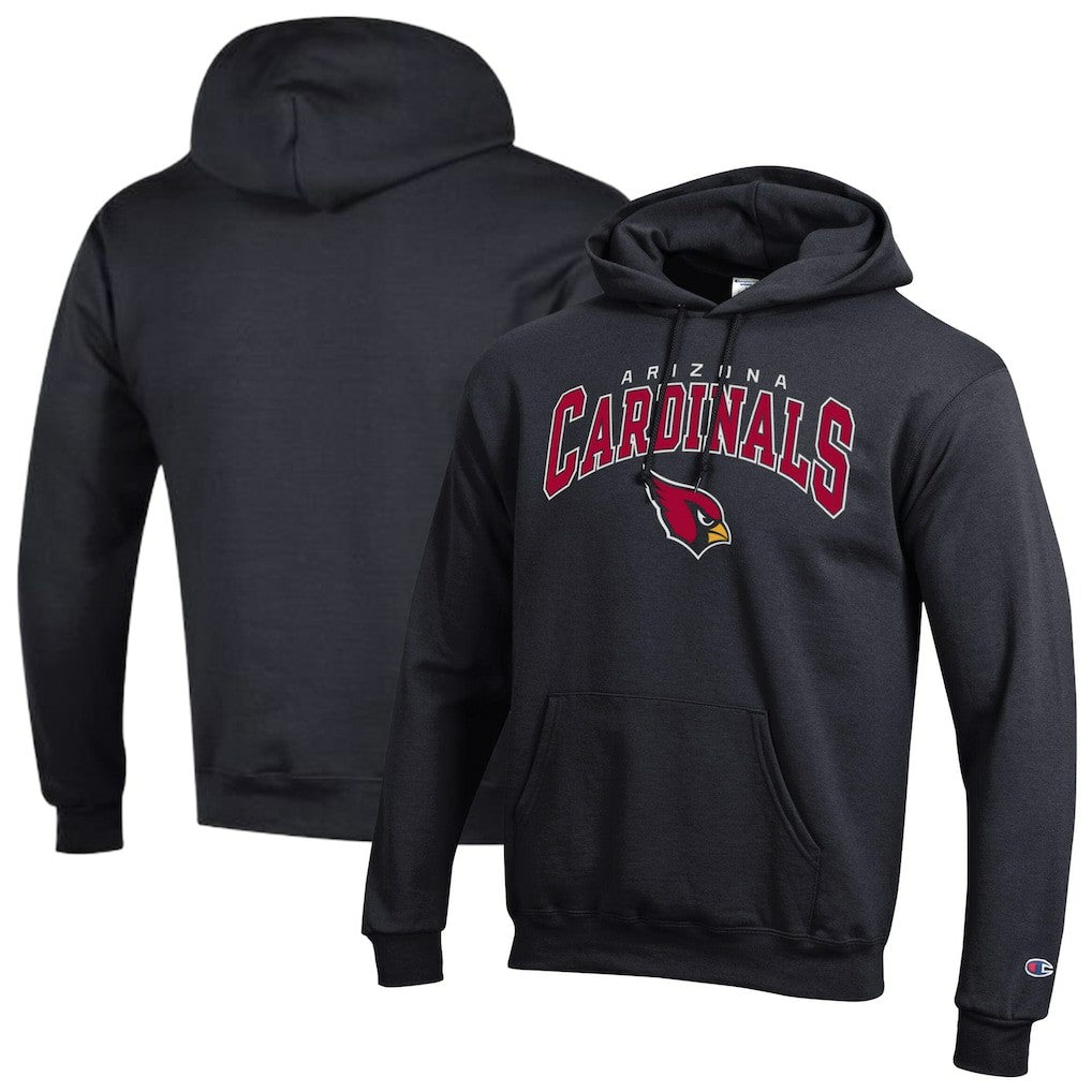 Arizona Cardinals Champion Powerblend Arch over Logo Hoodie Black - NFL