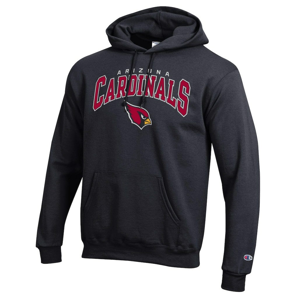 Arizona Cardinals Champion Powerblend Arch over Logo Hoodie Black - NFL