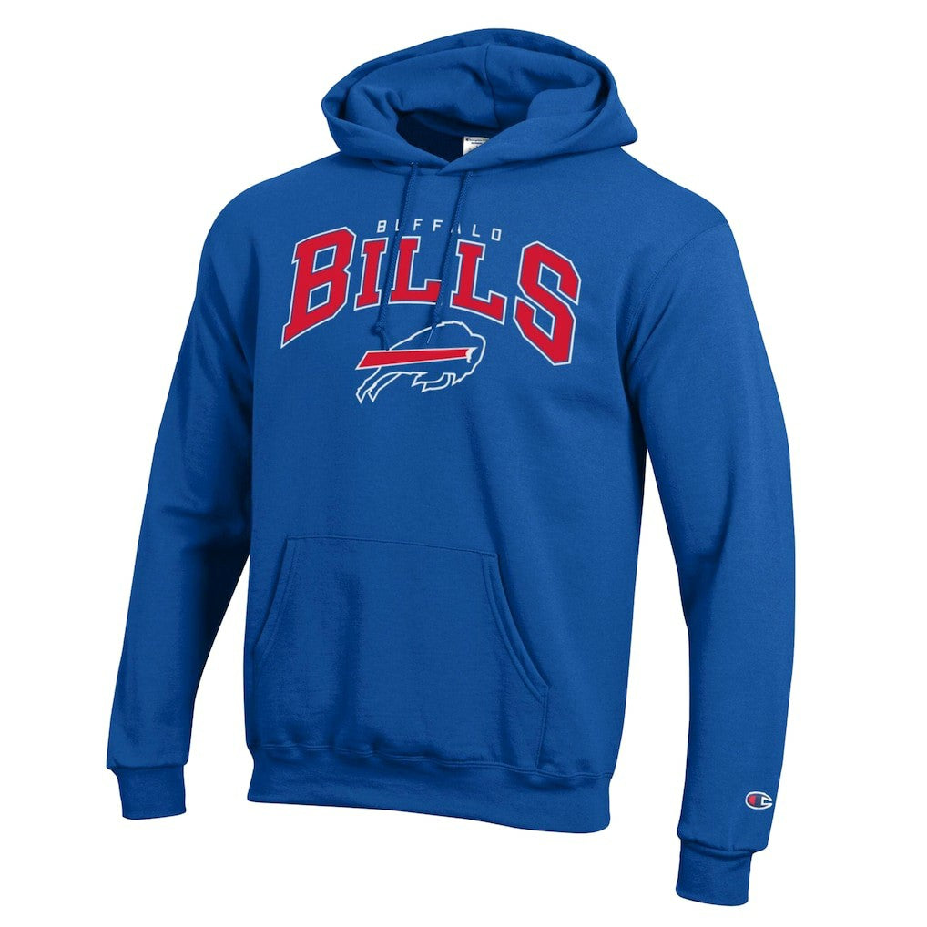 Buffalo Bills Champion Powerblend Arch over Logo Hoodie Royal - NFL