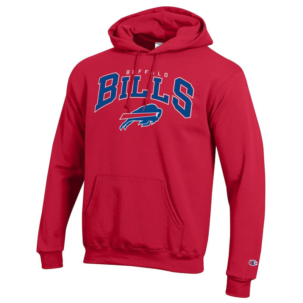 Buffalo Bills Champion Powerblend Arch over Logo Hoodie Red - NFL