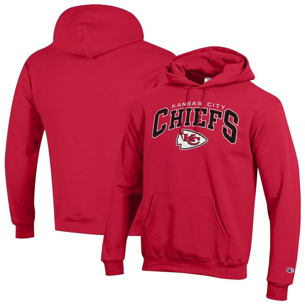 Kansas City Chiefs Champion Powerblend Arch over Logo Hoodie Red - NFL