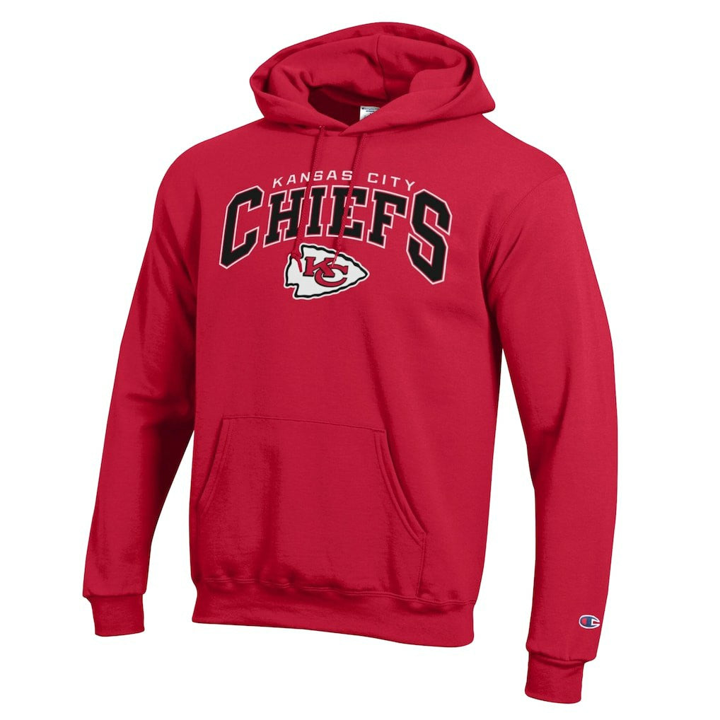 Kansas City Chiefs Champion Powerblend Arch over Logo Hoodie Red - NFL