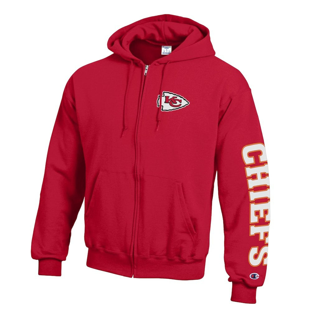Kansas City Chiefs Champion Powerblend Fleece Full-Zip Hoodie Red - NFL