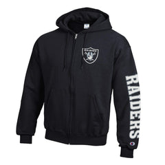 Las Vegas Raiders Champion Powerblend Fleece Full-Zip Hoodie Black - NFL