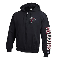 Atlanta Falcons Champion Powerblend Fleece Full-Zip Hoodie Black - NFL