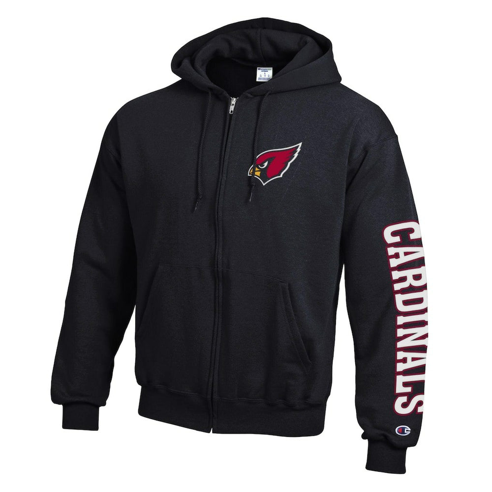 Arizona Cardinals Champion Powerblend Fleece Full-Zip Hoodie Black - NFL