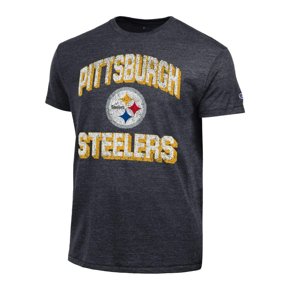 Pittsburgh Steelers Champion Ultimate Tri-Blend T-Shirt Heather Black - NFL